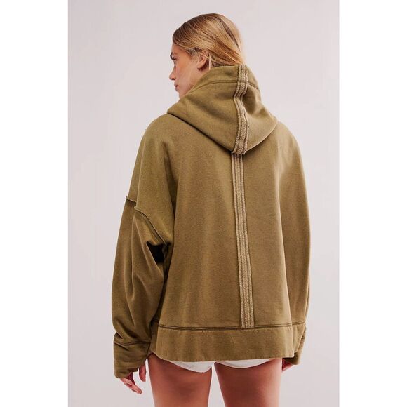 Free People Olive Green Hoodie - Picture 3 of 8